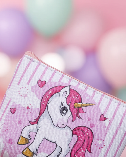 unicorn heart print purse - detail