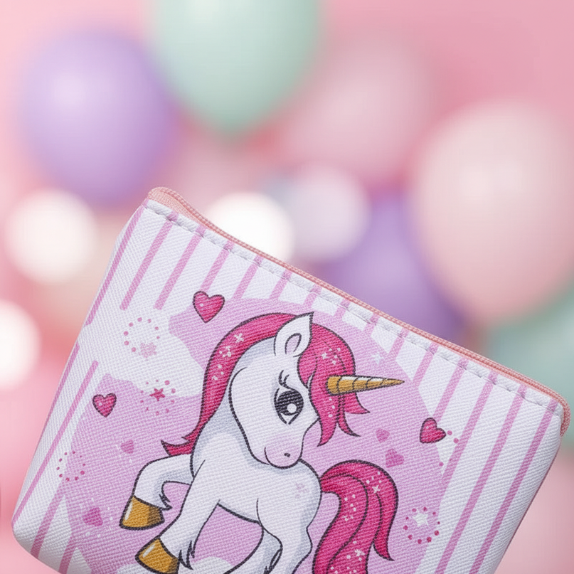 unicorn heart print purse - detail