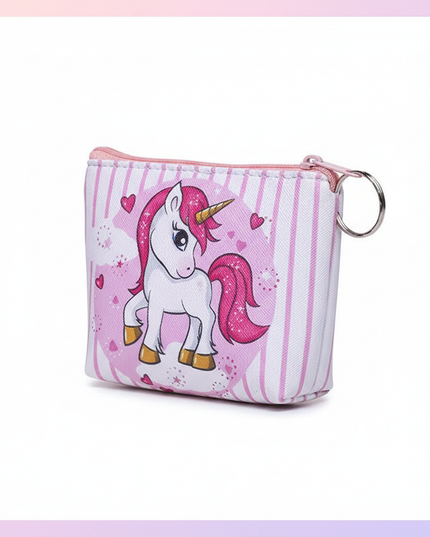 unicorn heart print purse - white-bg