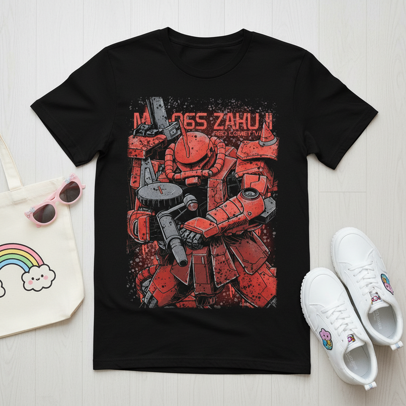 unicorn hiking shirt - flat-lay