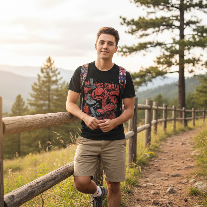 unicorn hiking shirt - lifestyle