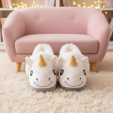 unicorn home slippers - lifestyle