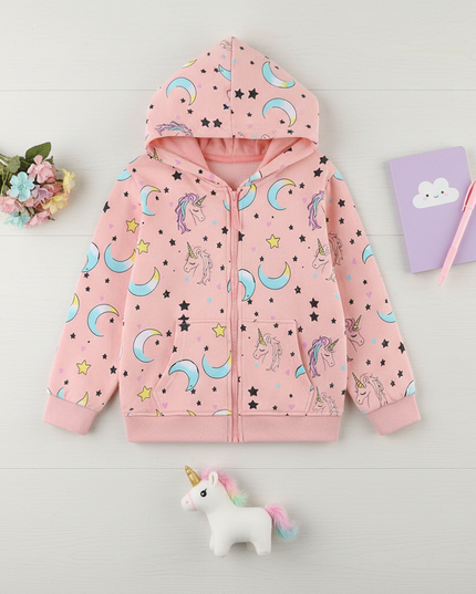 unicorn hooded jacket - flat-lay