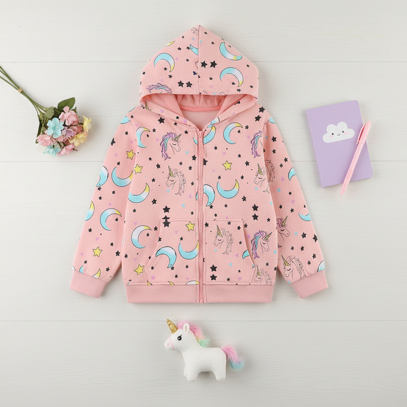 unicorn hooded jacket - flat-lay
