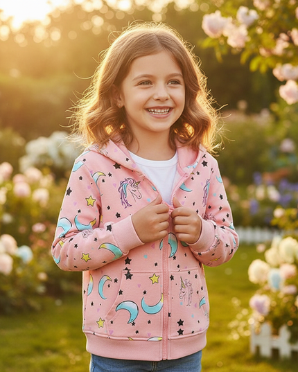 unicorn hooded jacket - in-use
