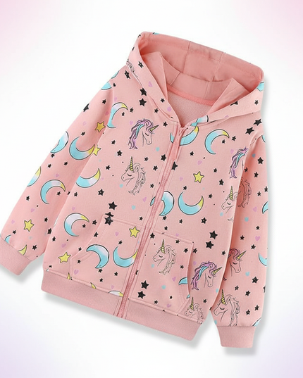 unicorn hooded jacket - white-bg
