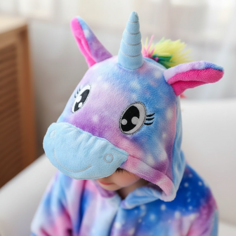 unicorn hooded towel robe - detail