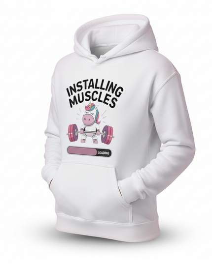 unicorn hoodie adults - white-bg