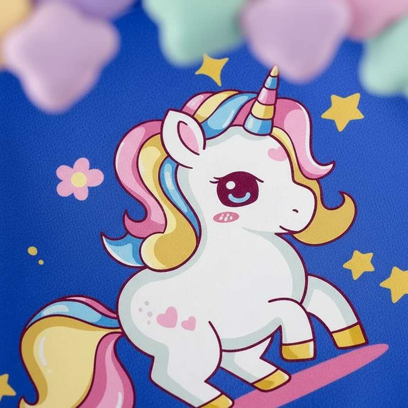 unicorn hoodie for toddlers - detail