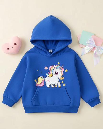 unicorn hoodie for toddlers - flat-lay