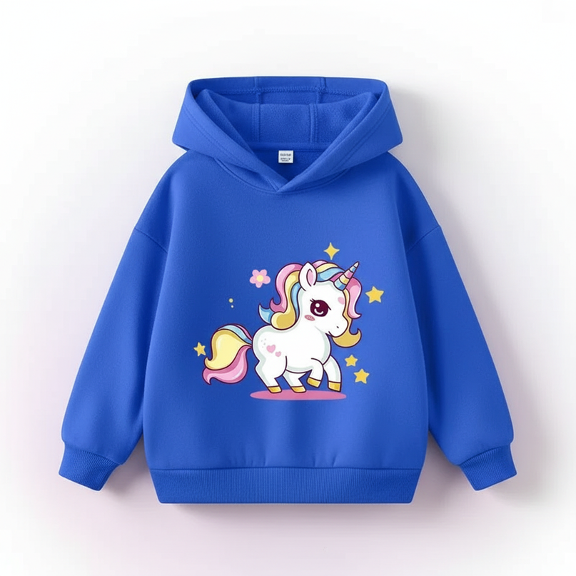 unicorn hoodie for toddlers - white-bg