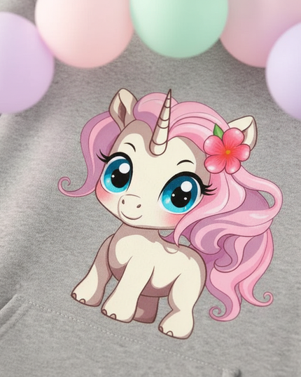 unicorn hoodie set girls - detail