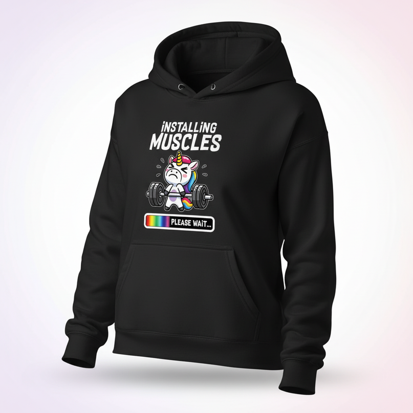 unicorn hoodie sweatshirt - white-bg