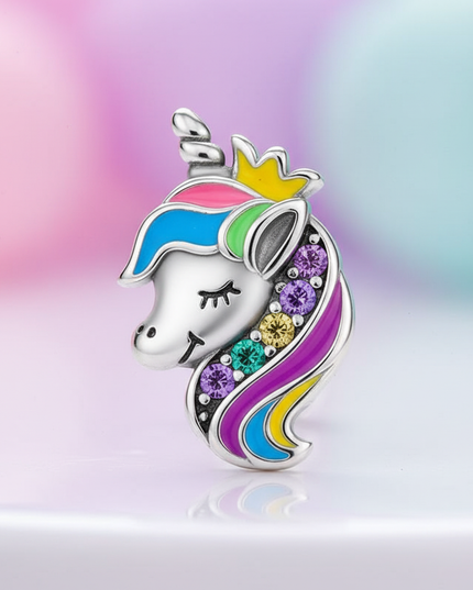 unicorn hoop earrings - detail