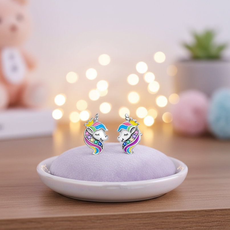 unicorn hoop earrings - lifestyle