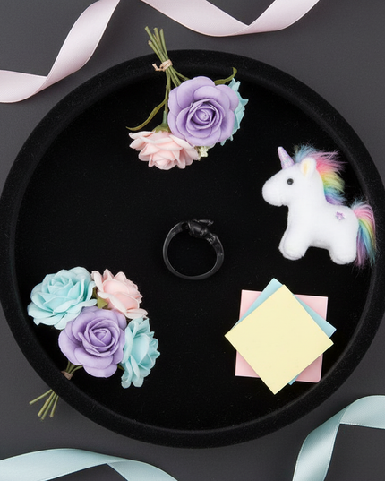 unicorn hooves ring - flat-lay