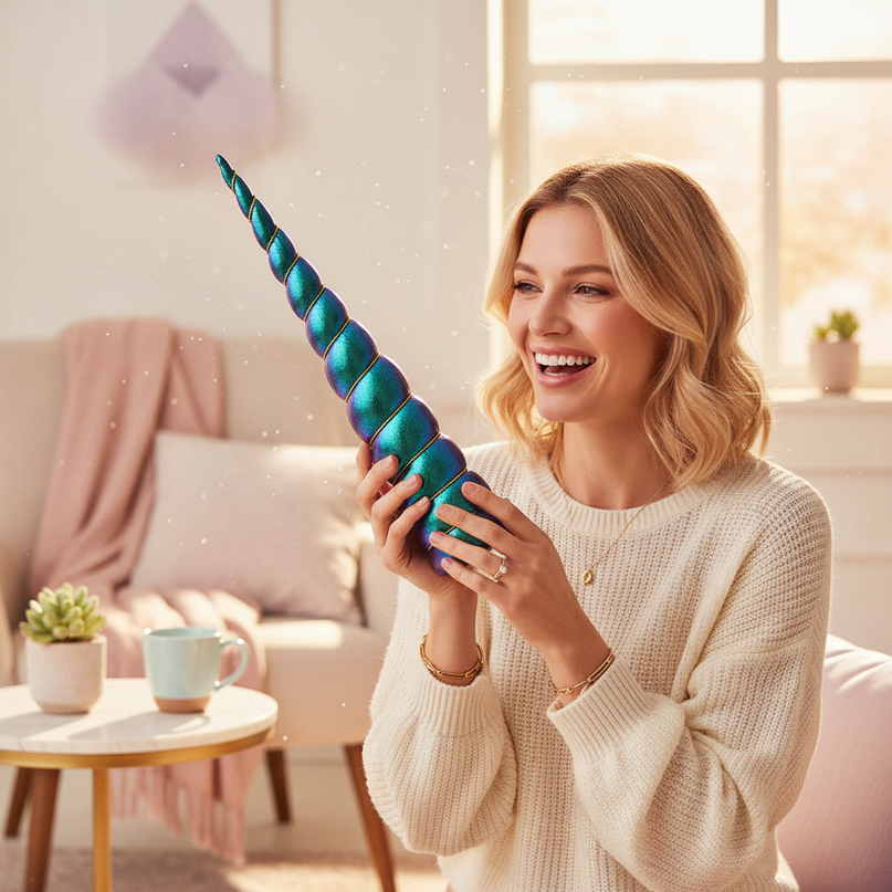 unicorn horn adults - in-use