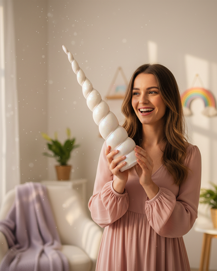 unicorn horn cosplay prop - in-use