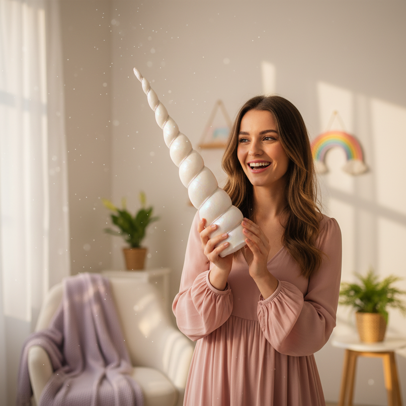 unicorn horn cosplay prop - in-use