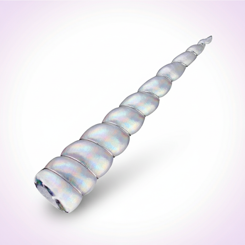 unicorn horn hair clip - white-bg