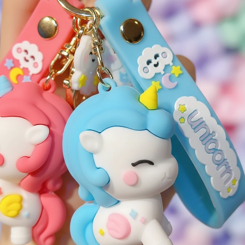 unicorn horn keychain - detail