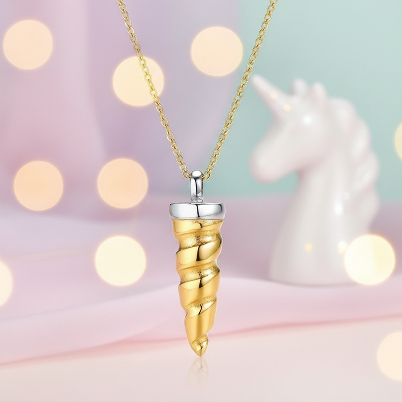 unicorn horn pendant - lifestyle