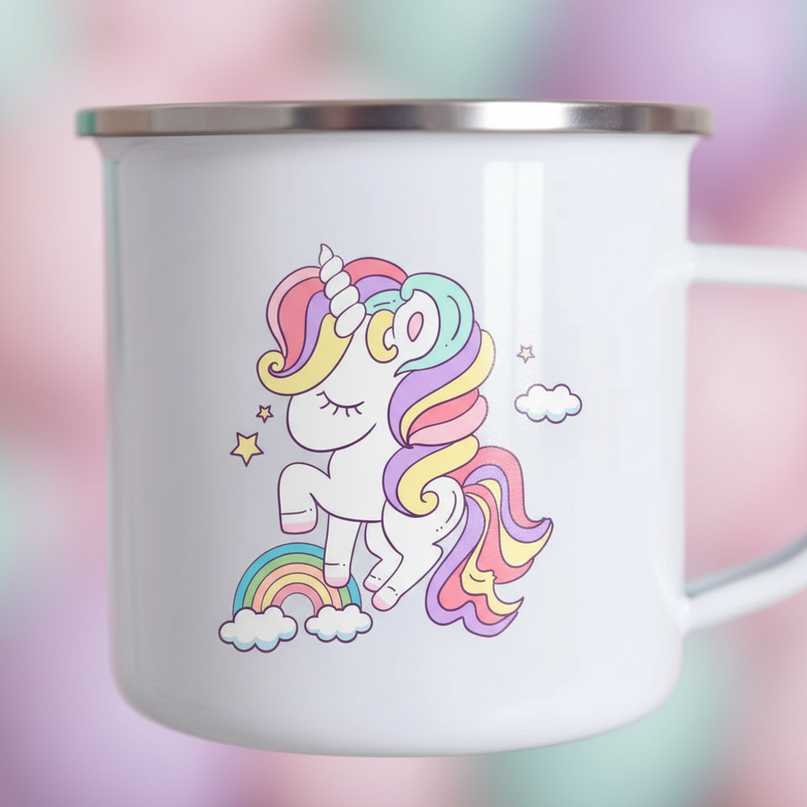 unicorn hot chocolate mug - detail