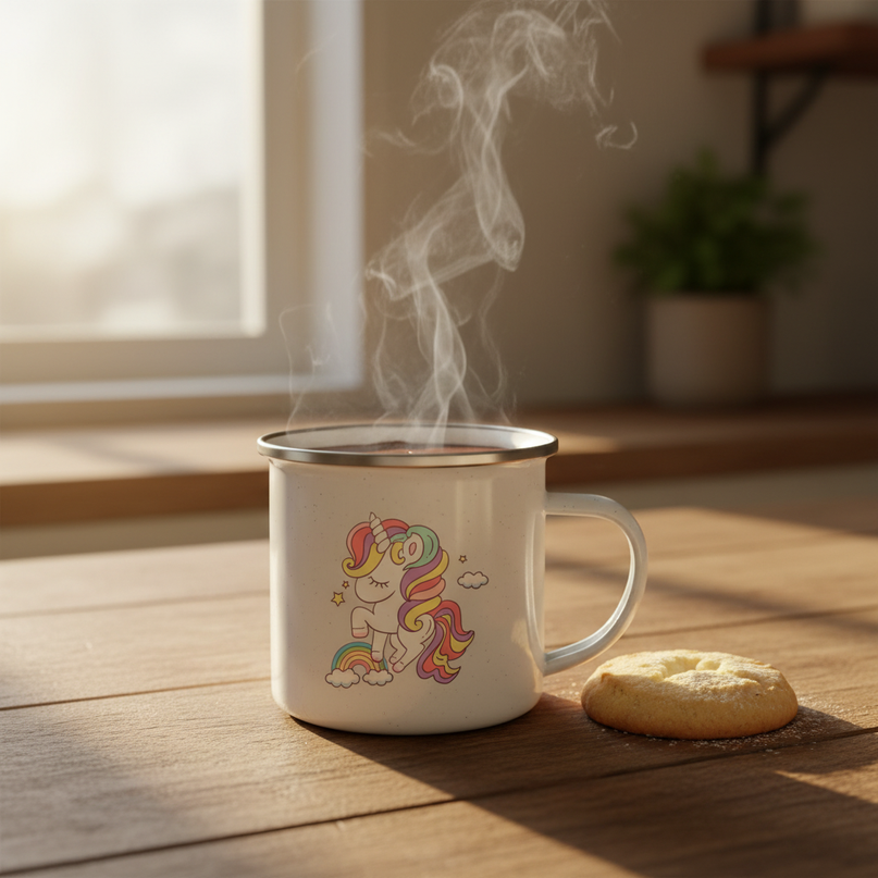 unicorn hot chocolate mug - lifestyle