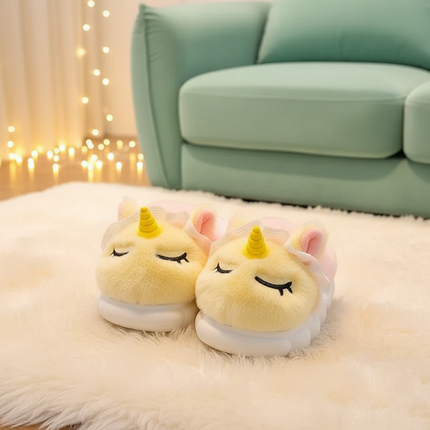 unicorn house slippers - lifestyle