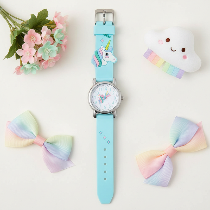 unicorn ice watch - flat-lay