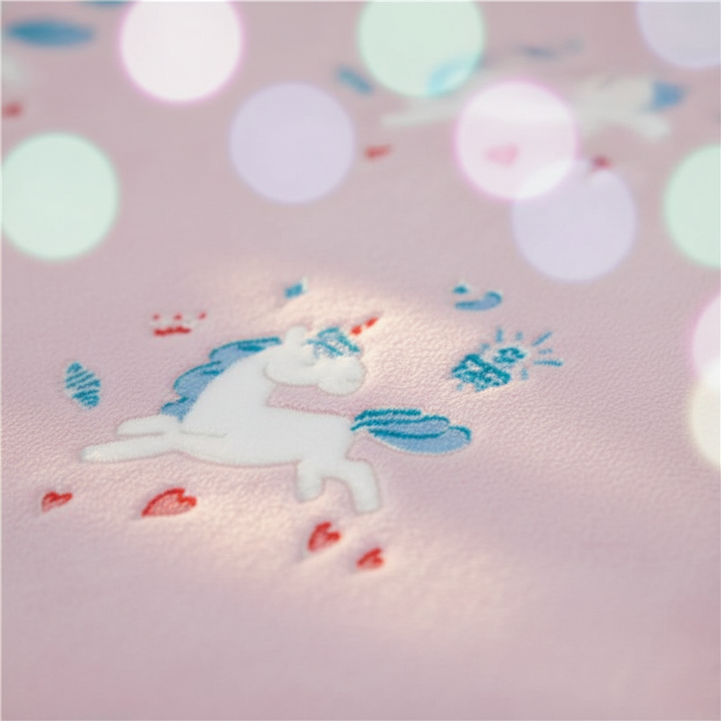 unicorn infant blanket - detail