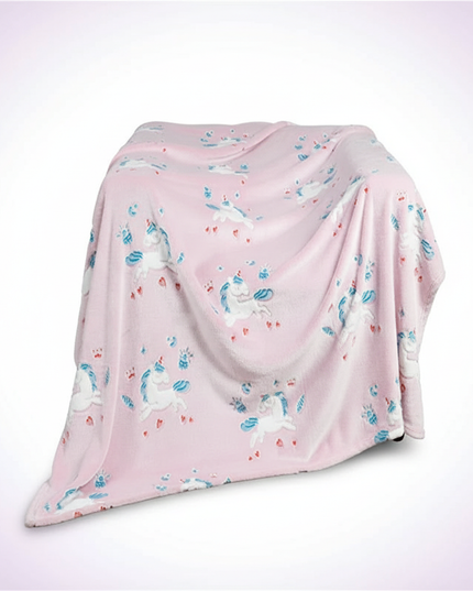 unicorn infant blanket - white-bg