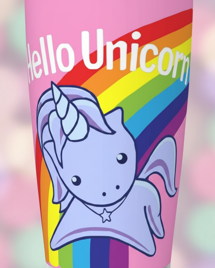 unicorn insulated tumbler - detail