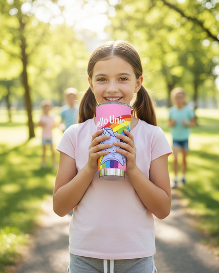 unicorn insulated tumbler - in-use