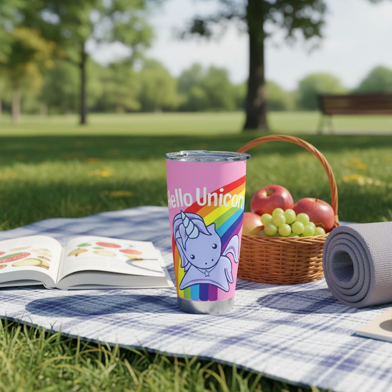 unicorn insulated tumbler - lifestyle