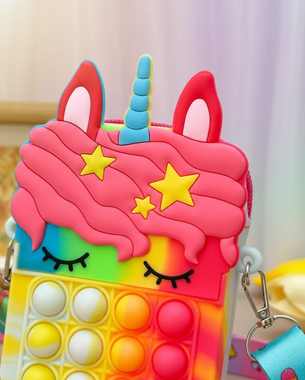 unicorn interactive purse - detail