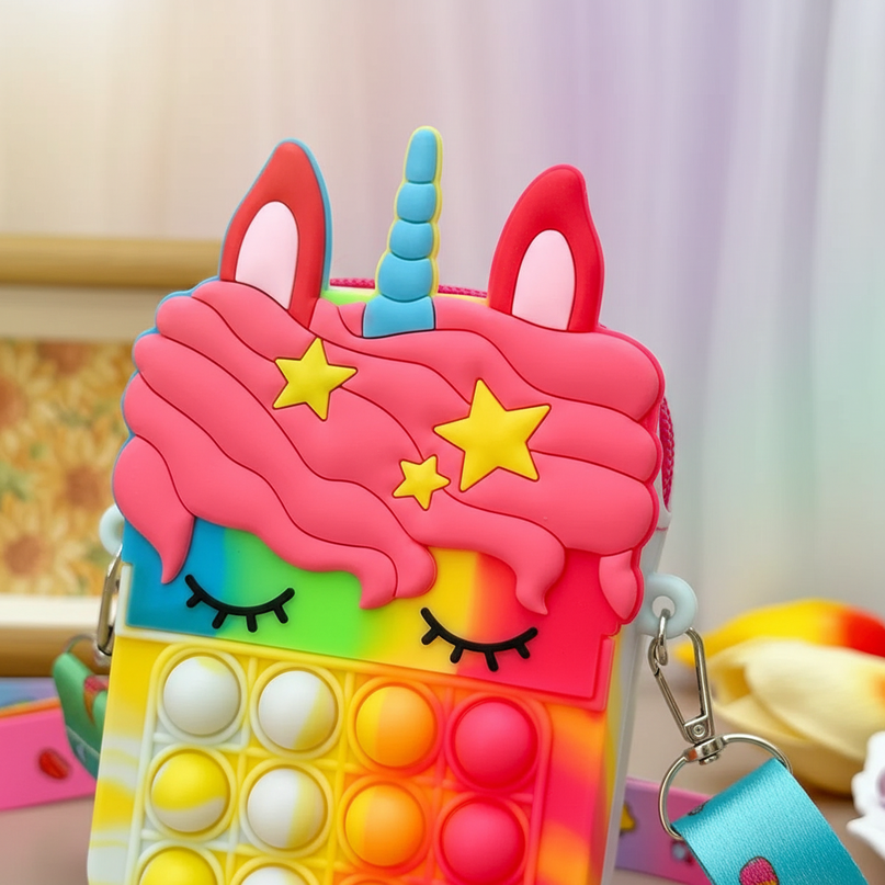 unicorn interactive purse - detail