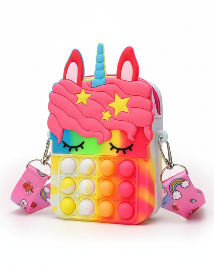 unicorn interactive purse - white-bg