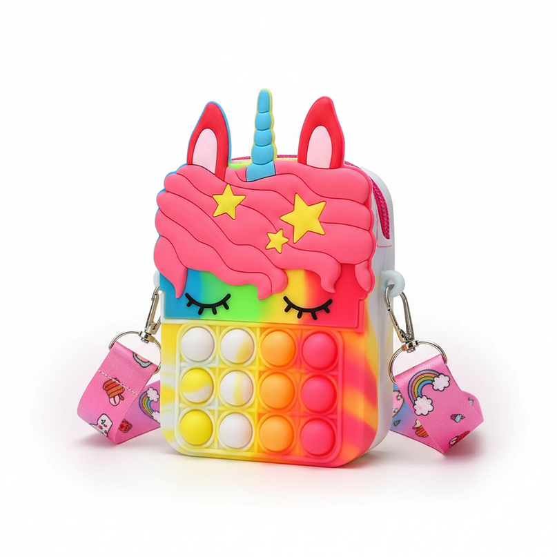 unicorn interactive purse - white-bg