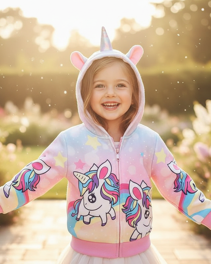 unicorn jacket with horn - in-use