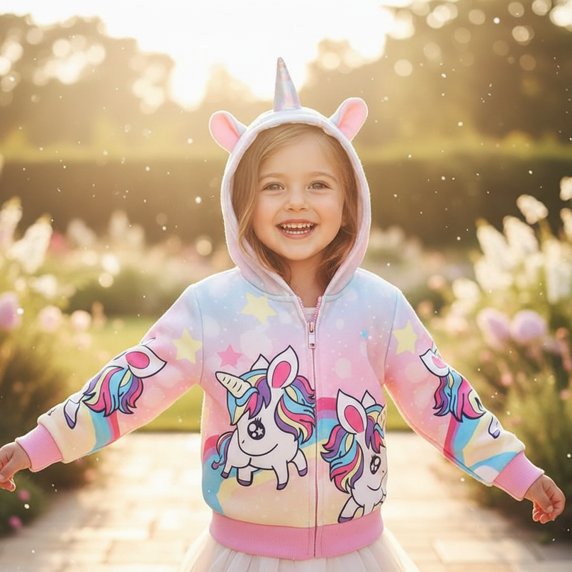 unicorn jacket with horn - in-use
