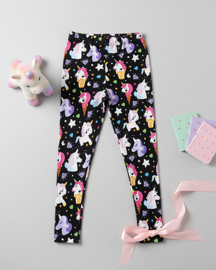 unicorn jewel leggings - flat-lay