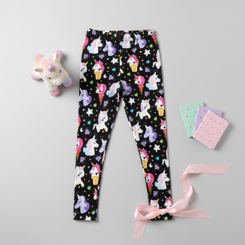 unicorn jewel leggings - flat-lay