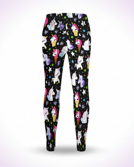 unicorn jewel leggings - white-bg