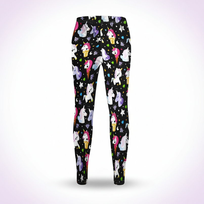 unicorn jewel leggings - white-bg