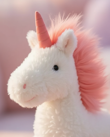 unicorn keychain plush - detail