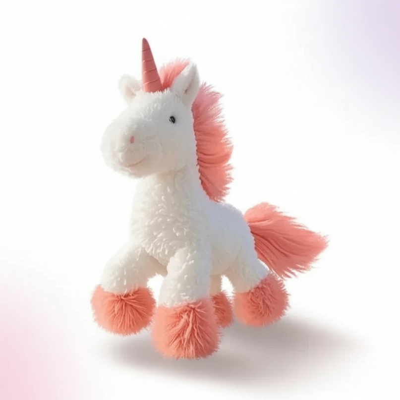 unicorn keychain plush - white-bg