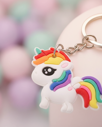 unicorn keychain set - detail