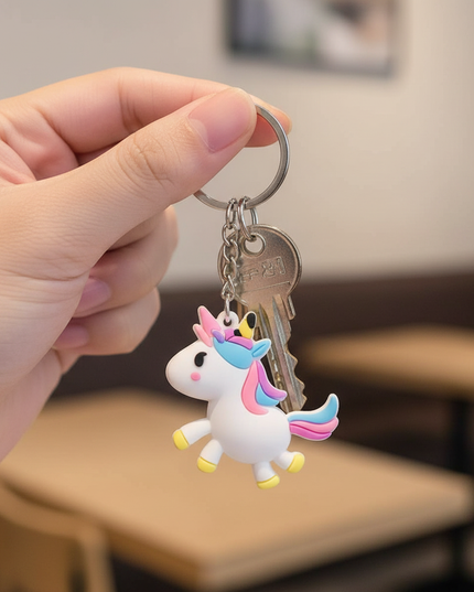 unicorn keychain set - in-use