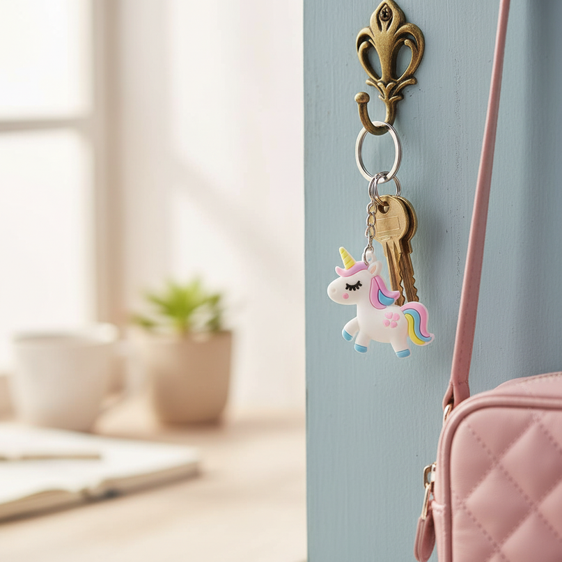 unicorn keychain set - lifestyle